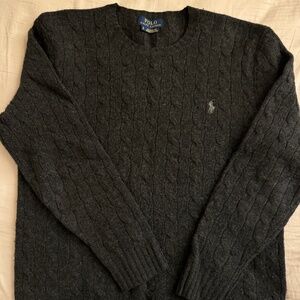 Polo Ralph Lauren Cable-Knit Wool-Cashmere Sweater (Grey)